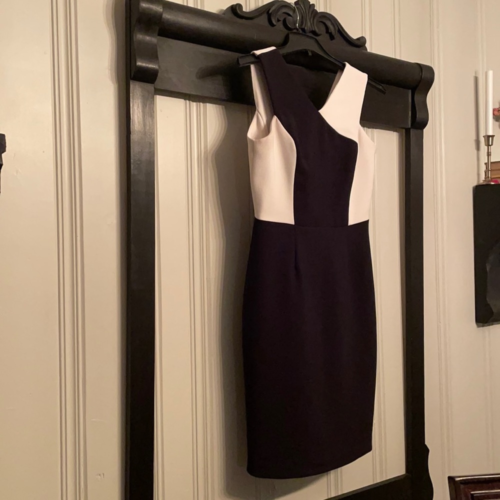 Calvin Klein color block dress. Very flattering